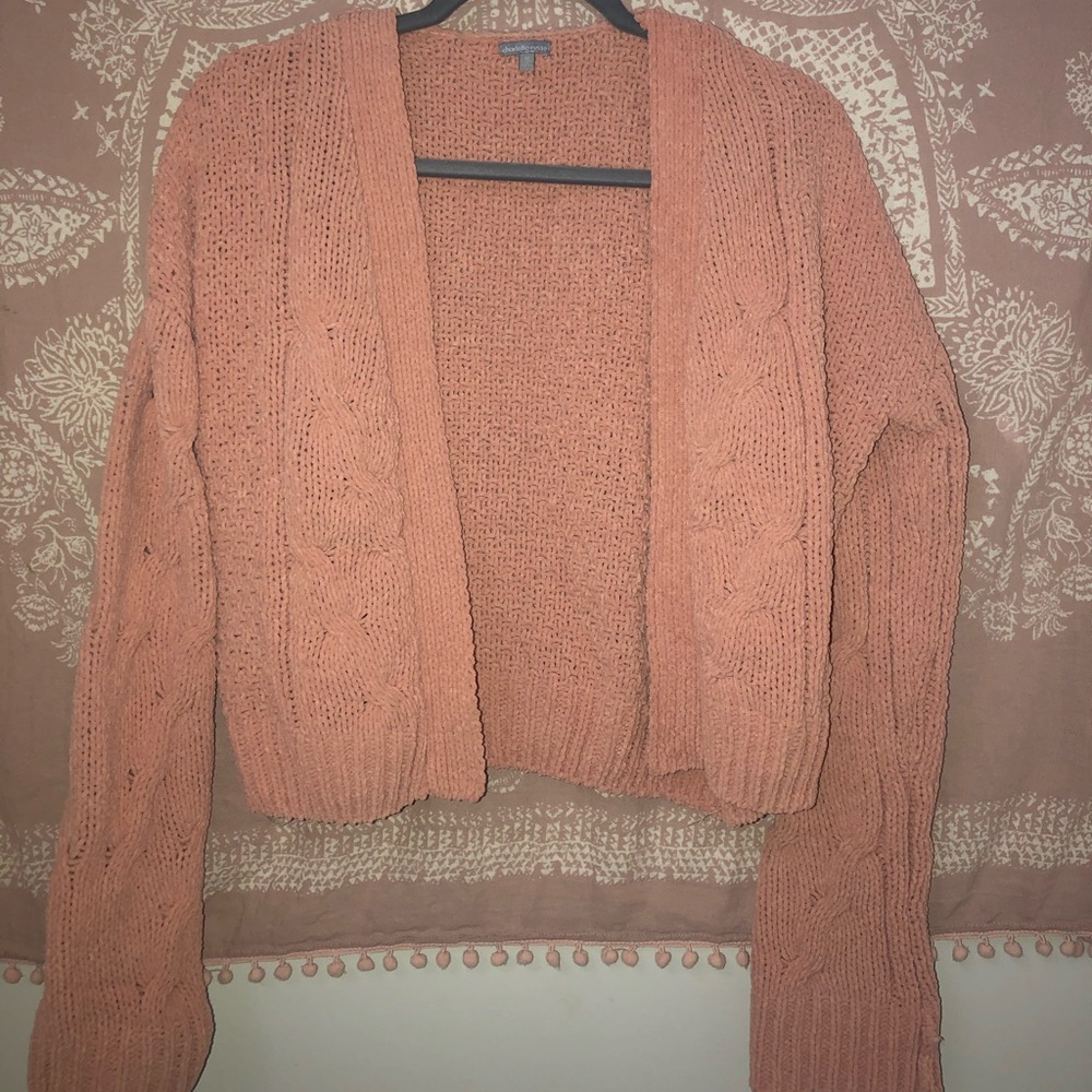 Charlotte Russe- Pale pink sweater cardigan